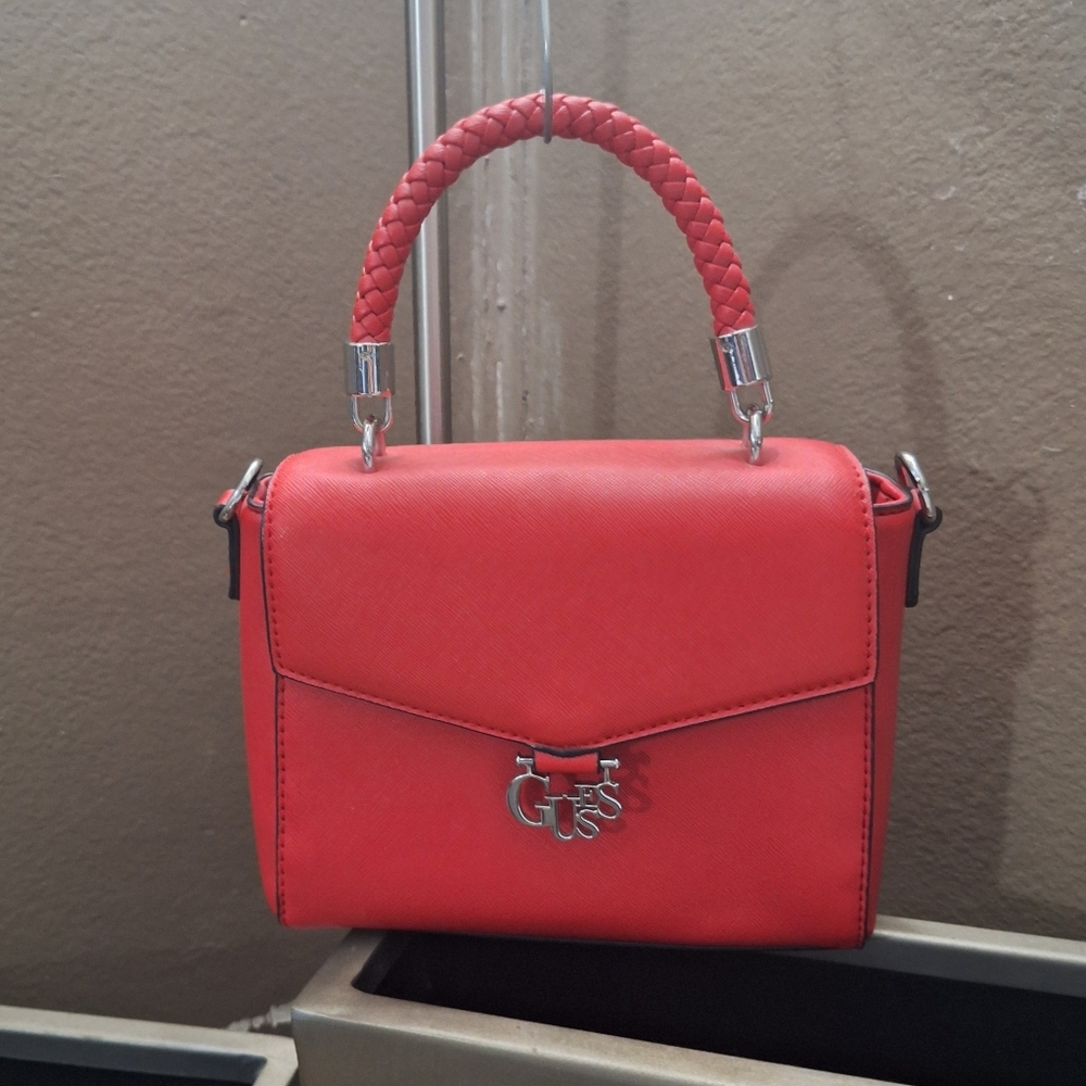GUESS Fairbanks Small Purse Handbag Silver Accents Logo